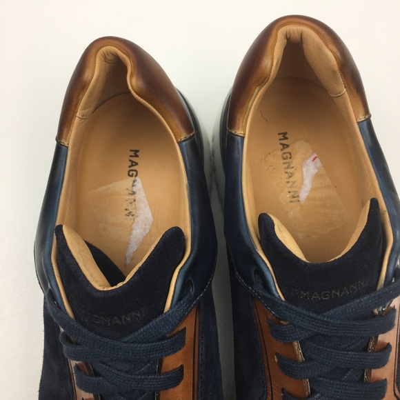 Magnanni leather sneaker trainer navy suede - Picture 7 of 8